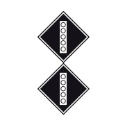 Знак "Поднять токоприемник на электропоезде"